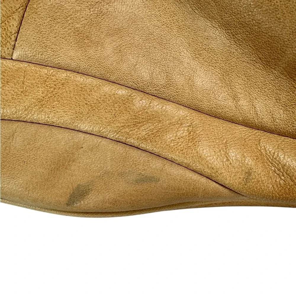 Charles David Camel Brown Leather Large Hobo Handbag Purse